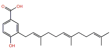 4-Hydroxy-3-(3,7,11-trimethyl-2,6,10-dodecatrienyl)-benzoic acid
